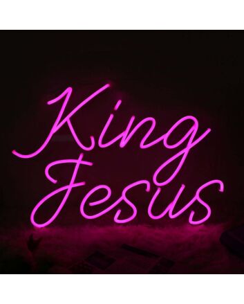 King Jesus Pink Custom Neon Sign