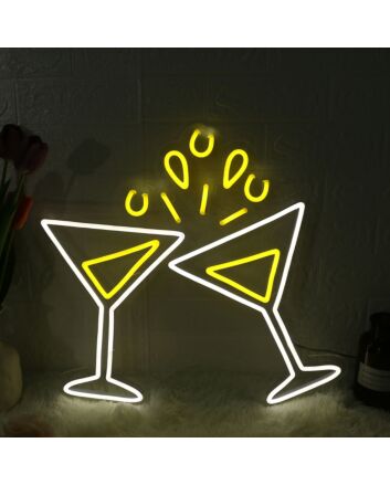 Cocktail Cheers Custom Neon Sign