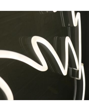 Angel Wings And Halo White Neon Sign