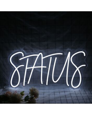 Status White LED Neon Sign
