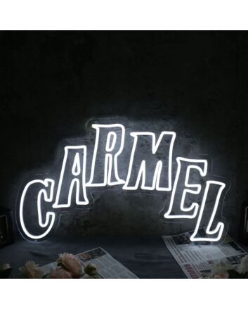 CARMEL White Neon Sign