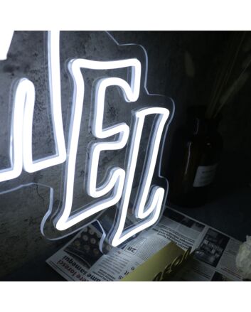 CARMEL White Neon Sign