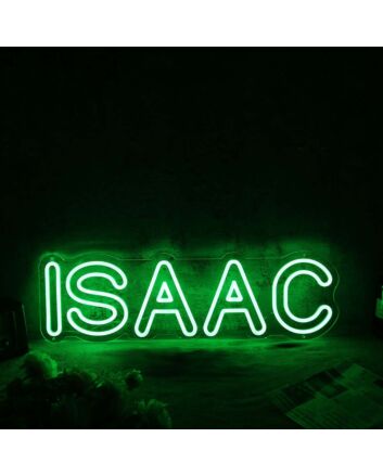ISAAC Green Neon Sign