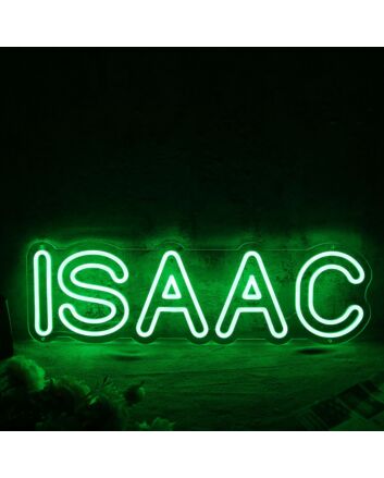 ISAAC Green Neon Sign