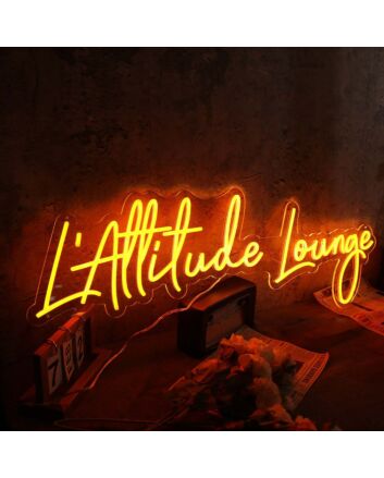 Lattitude Lounge Orange Neon Sign