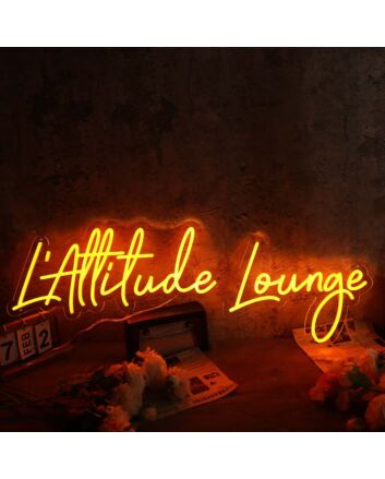 Lattitude Lounge Orange Neon Sign