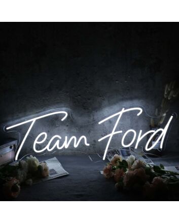 Team Ford White Neon Sign