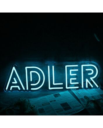 ADLER Blue Name Neon Sign