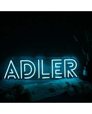 ADLER Blue Name Neon Sign