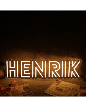 HENRIK Yellow Neon Sign