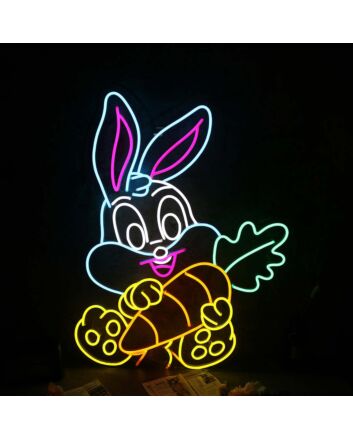 Cute Bunny Rabbit Neon Sign