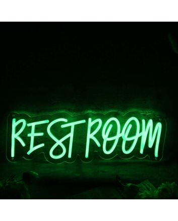 Restroom Green Neon Sign