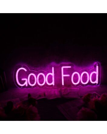 Good Food Pink Neon Sign