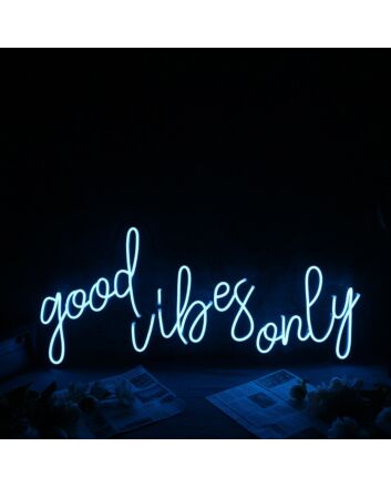 Good Vibes Only Blue Neon Sign