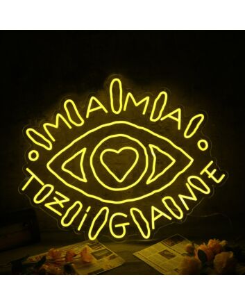 Aesthetic Eye Yellow Neon Sign