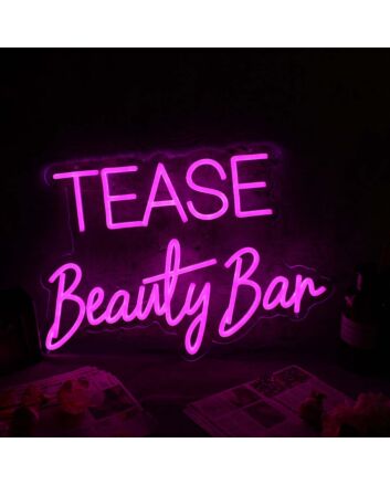 Tease Beauty Bar Pink Neon Sign