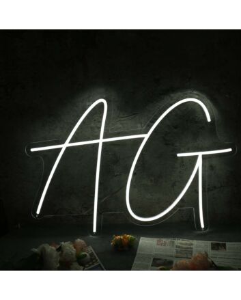 AG White Neon Sign