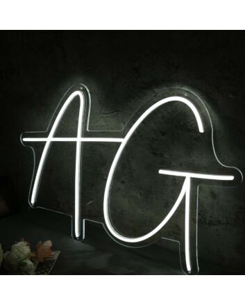 AG White Neon Sign