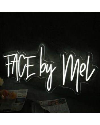 Face By Mel White Neon Sign