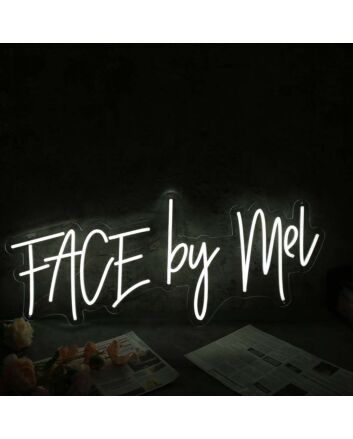Face By Mel White Neon Sign