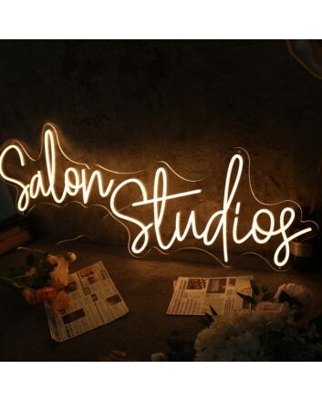 Salon Studios Yellow Neon Sign