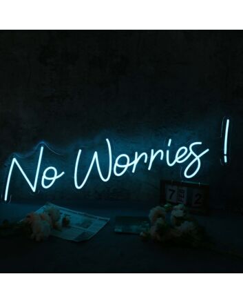 No Worries Blue Custom Neon Sign