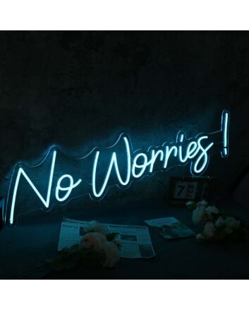 No Worries Blue Custom Neon Sign