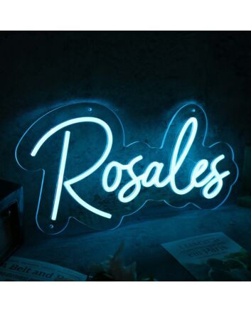 Rosales Blue Neon Sign