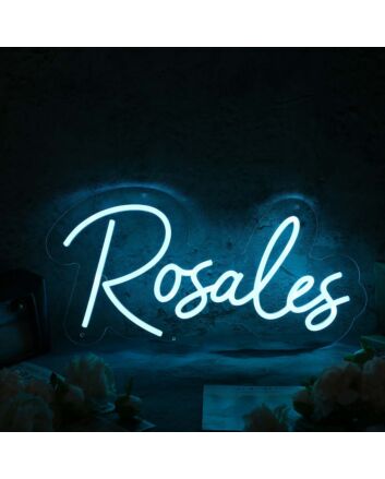 Rosales Blue Neon Sign