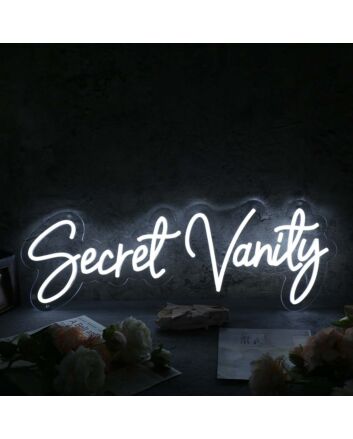 Secret Vanity White Neon Sign