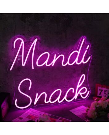 Mandi Snack Purple Neon Sign