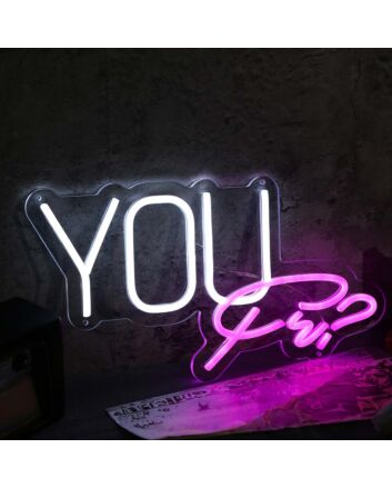 You White Neon Sign