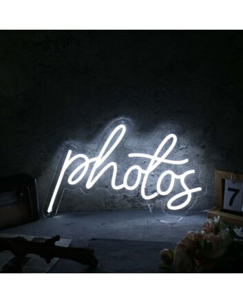 Photos White Neon Sign