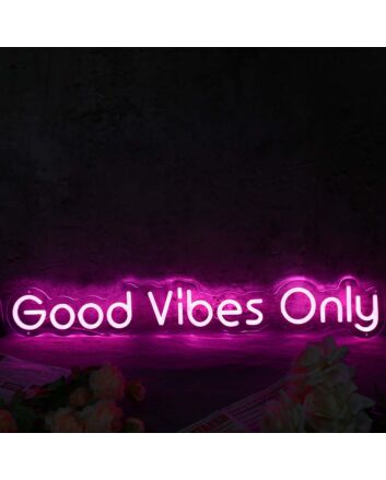 Good Vibes Only Purple Neon Sign