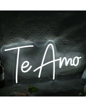 Te Amo White Neon Sign