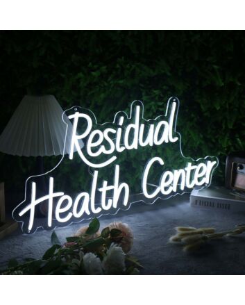 Residual Health Center White Neon Sign