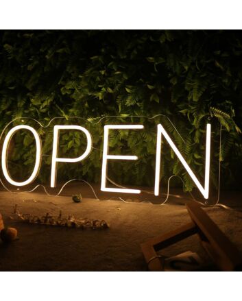 Open Yellow Custom LED Neon Sign
