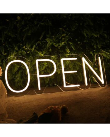 Open Yellow Custom LED Neon Sign