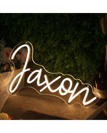 Jaxon Yellow Name Neon Sign