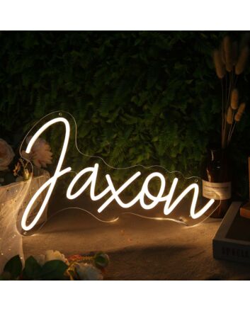 Jaxon Yellow Name Neon Sign