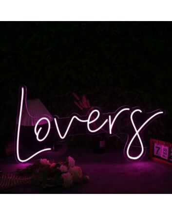 Lovers Purple Neon Sign