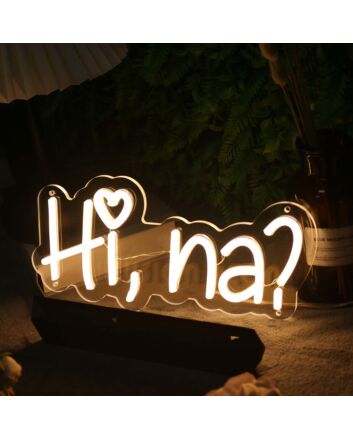 Hi Na Yellow Neon Sign