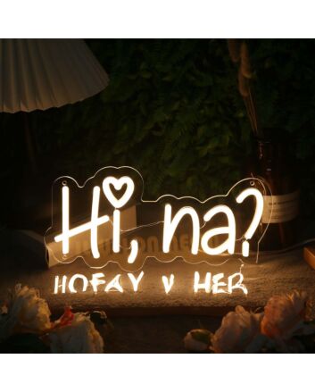 Hi Na Yellow Neon Sign