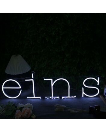 Eins White Neon Sign