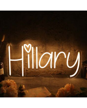 Hillary Yellow Neon Sign