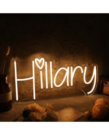 Hillary Yellow Neon Sign