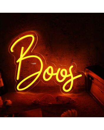 Boos Orange Neon Sign