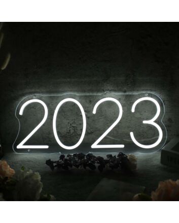 2023 White Neon Sign