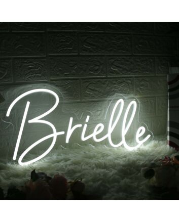 Brielle White Neon Sign