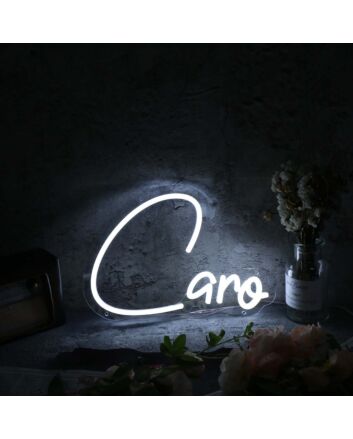 Caro White Neon Sign